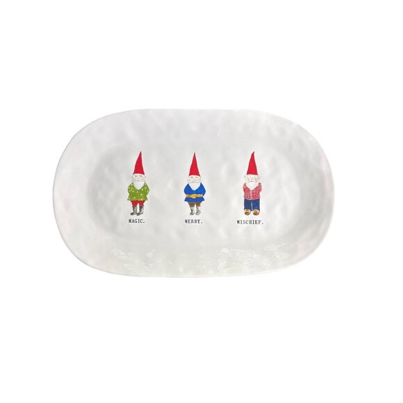 Rae Dun Artisan Collection by Magenta "Magic, Merry, Mischief" Gnome Platter - Picture 1 of 8